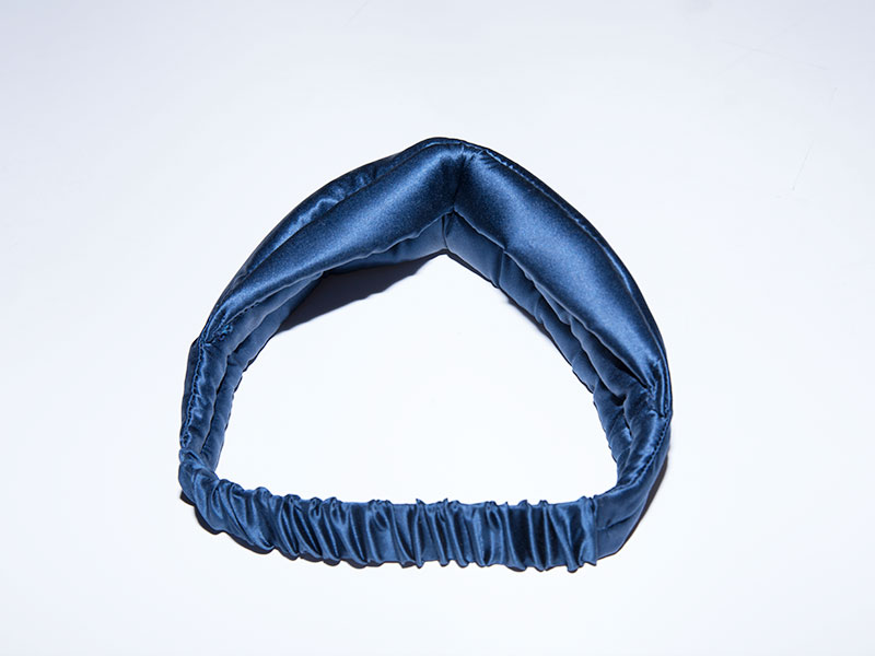 Blue silk sleep mask