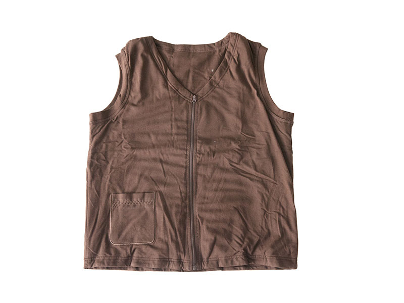 Brown warm cotton vest